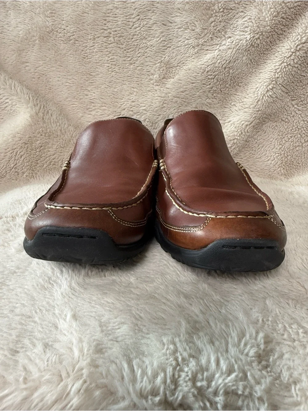 Cole Haan Mens Size 11.5 M Tucker Venetian Brown Loafer Moc Leather Loafers VGUC